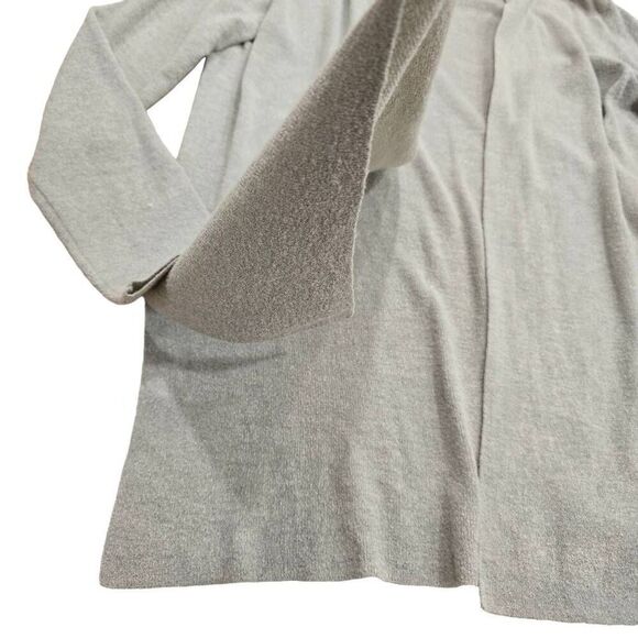 Eileen Fisher Cardigan Sweater Women's Grey Size Small Open Drape Long Sleeve - Picture 3 of 7